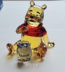 Winnie l'ourson en cristal Swarovski et pot de miel MIB Disney #1142889