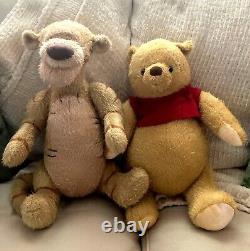 Winnie l'ourson et Tigrou en peluche articulée de 17 pouces avec sac de voyage c2004