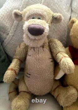 Winnie l'ourson et Tigrou en peluche articulée de 17 pouces avec sac de voyage c2004