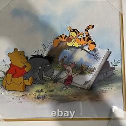 Winnie l'ourson et l'heure du conte aussi Disney Sericel Animation Cell Art Encadré