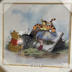 Winnie l'ourson et l'heure du conte aussi Disney Sericel Animation Cell Art Encadré