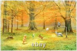 Winnie l’ourson football Peter Ellenshaw tirage signé Disney provenant de sa succession AP1/5