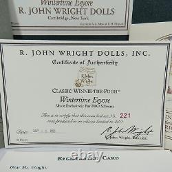 Wintertime Eeyore R. John Wright Dolls Winnie-the-pooh Disney Avec Certificat